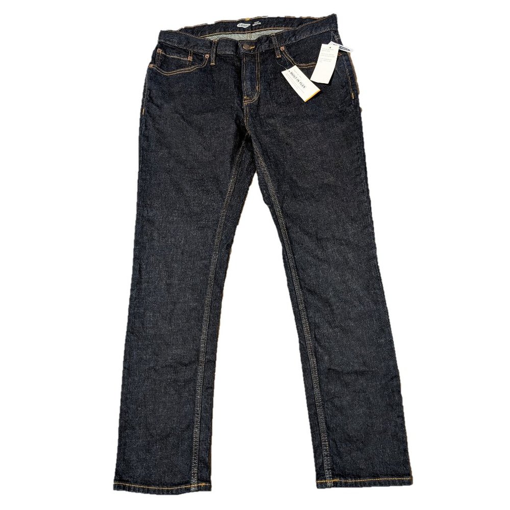 Old Navy Built In Flex Skinny Jeans Blue Denim Size 34 x 30 - NWT